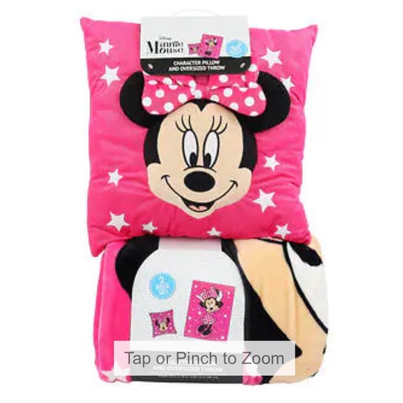 Jay Franco Character Pillow & Throw Set, Minnie Mouse - Picture 6 of 8